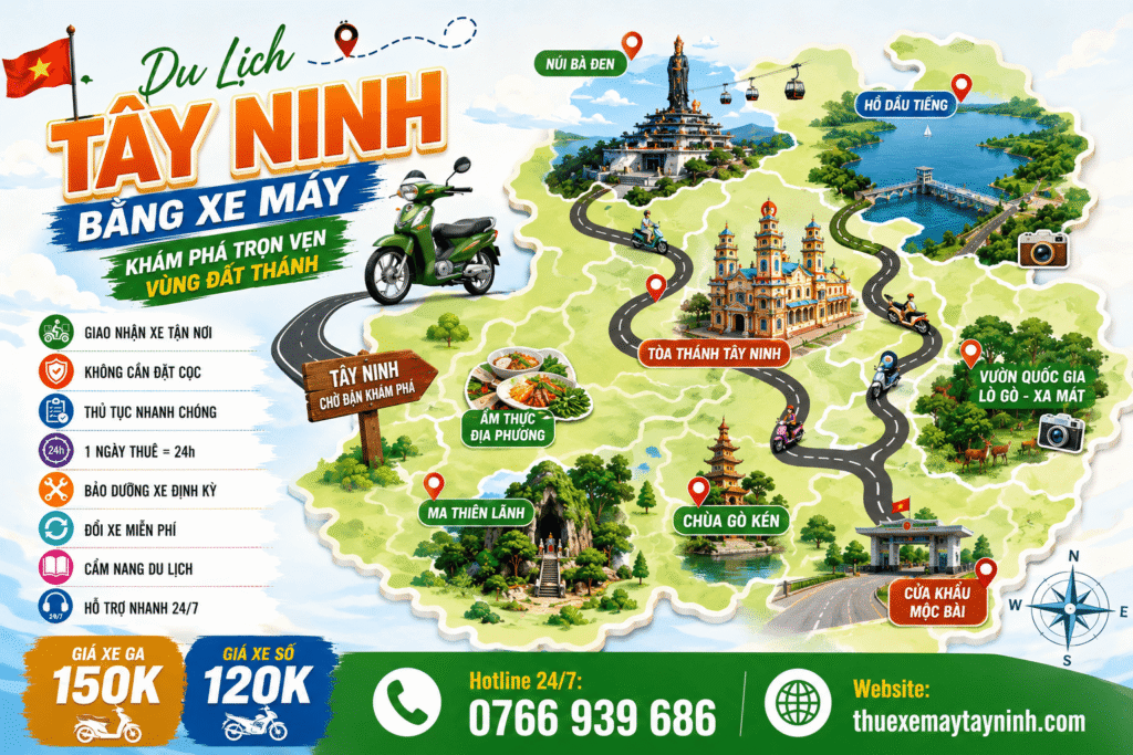 Địa Điểm DU LỊCH TÂY NINH Bằng Xe Máy Đầy Đủ A-Z 1 DU LỊCH TÂY NINH Bằng Xe Máy