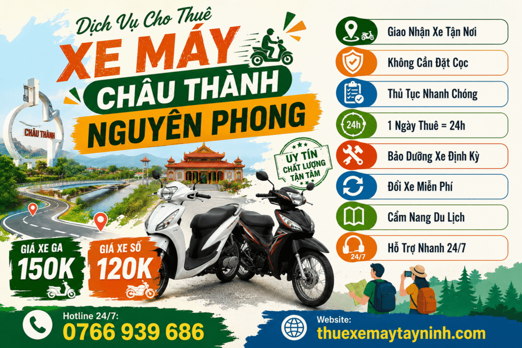 THUÊ XE MÁY CHÂU THÀNH Nhanh Gọn Uy Tín Giá Hợp Lý 1 THUÊ XE MÁY CHÂU THÀNH