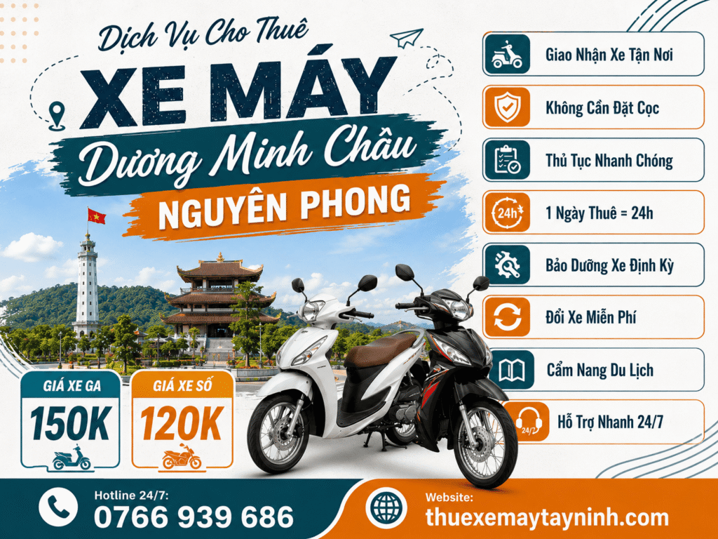 THUÊ XE MÁY DƯƠNG MINH CHÂU