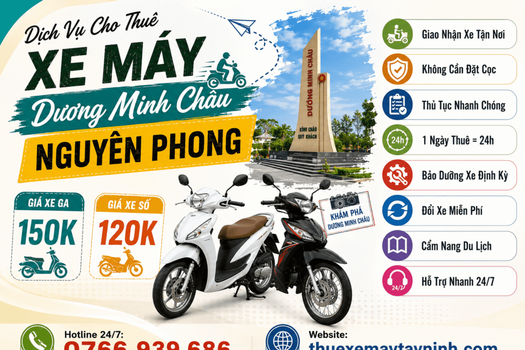 THUÊ XE MÁY DƯƠNG MINH CHÂU