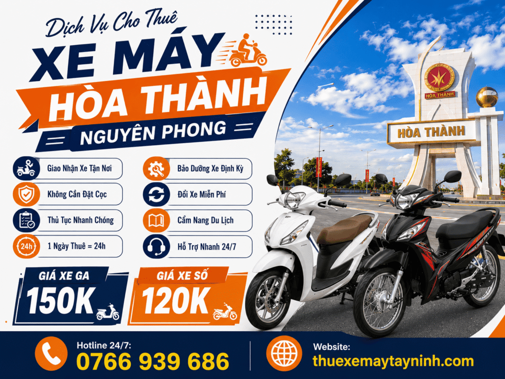 THUÊ XE MÁY HÒA THÀNH Lựa Chọn Nhanh Mọi Hành Trình 2 THUÊ XE MÁY HÒA THÀNH