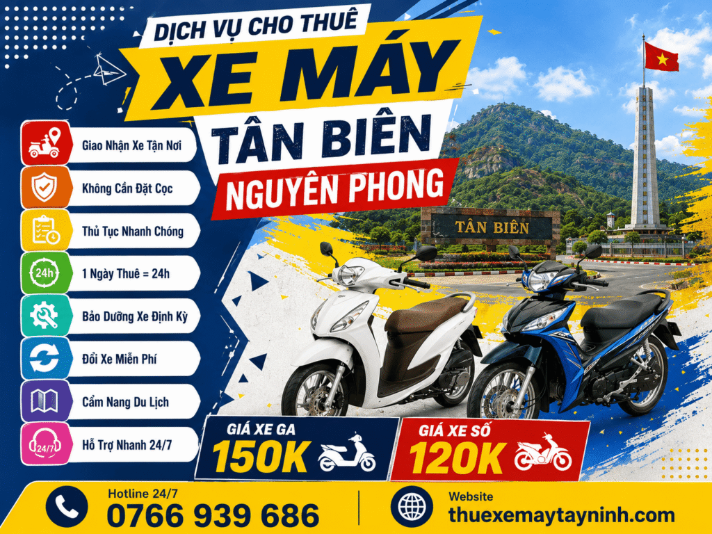 THUÊ XE MÁY TÂN BIÊN