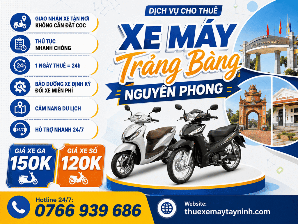 THUÊ XE MÁY TRẢNG BÀNG