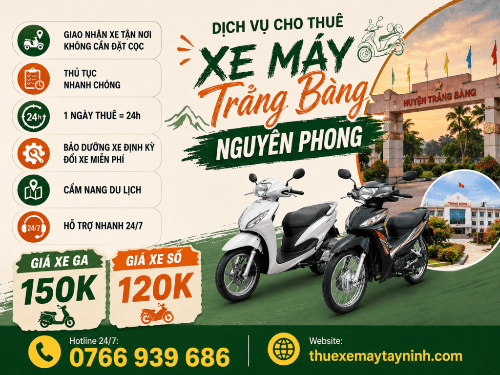 THUÊ XE MÁY TRẢNG BÀNG